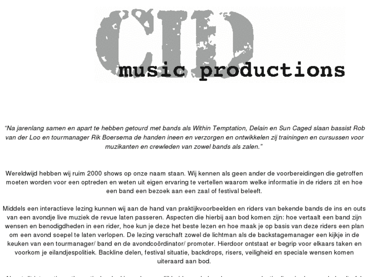 www.cidmusicproductions.com