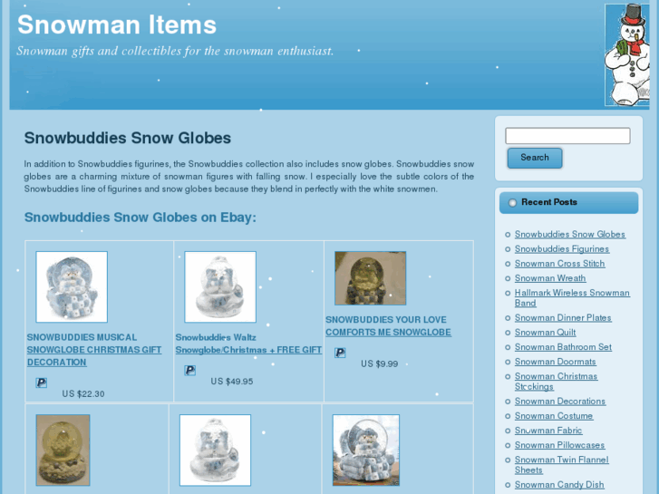 www.snowmanitems.com