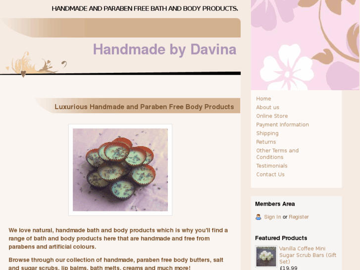 www.handmadebydavina.com