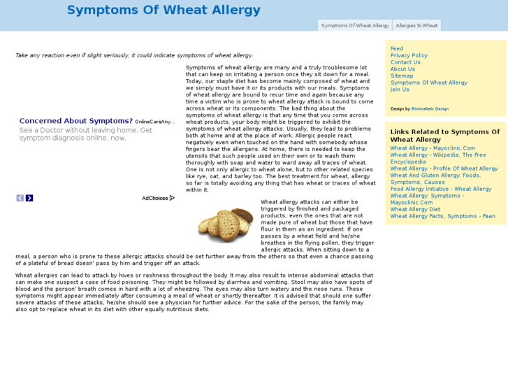 www.symptomsofwheatallergy.com