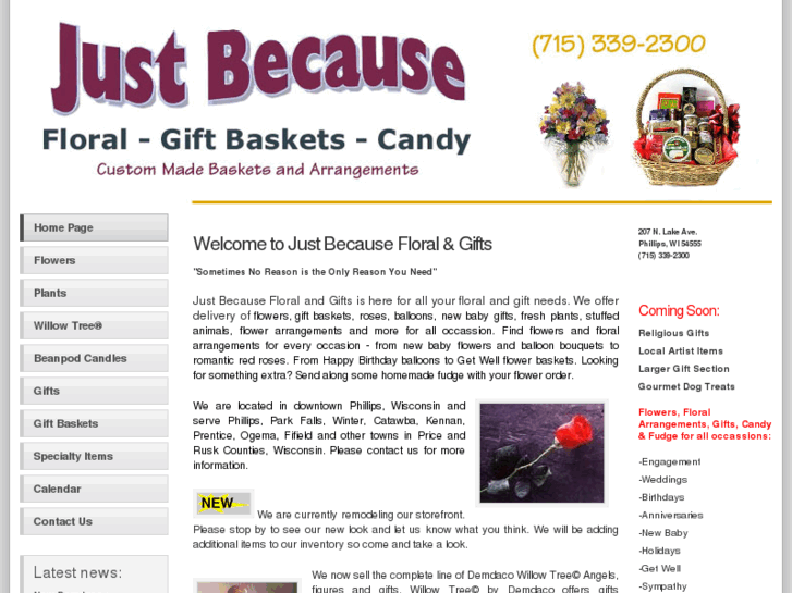 www.justbecausefloralandgifts.com