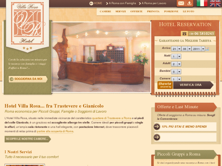 www.hotelvillarosaroma.eu