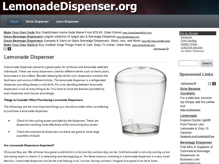 www.lemonadedispenser.org