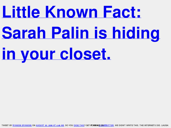 www.littleknownfactsaboutsarahpalin.com