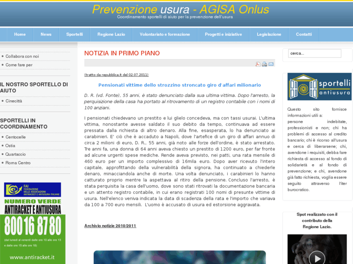 www.prevenzioneusura.it