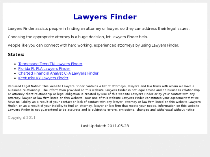www.lawyersfinder.org