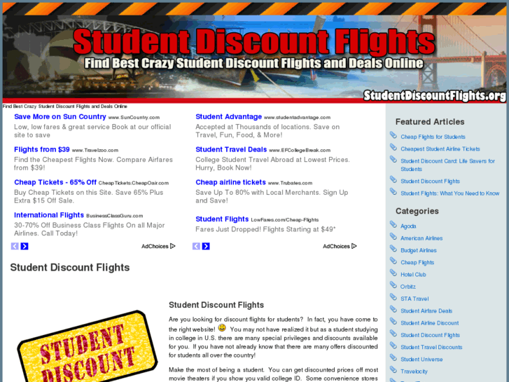 www.studentdiscountflights.org