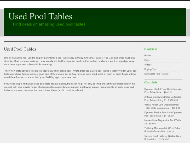 www.usedpooltables.biz