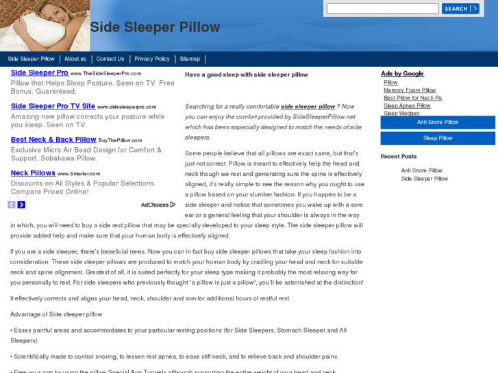 www.sidesleeperpillow.net