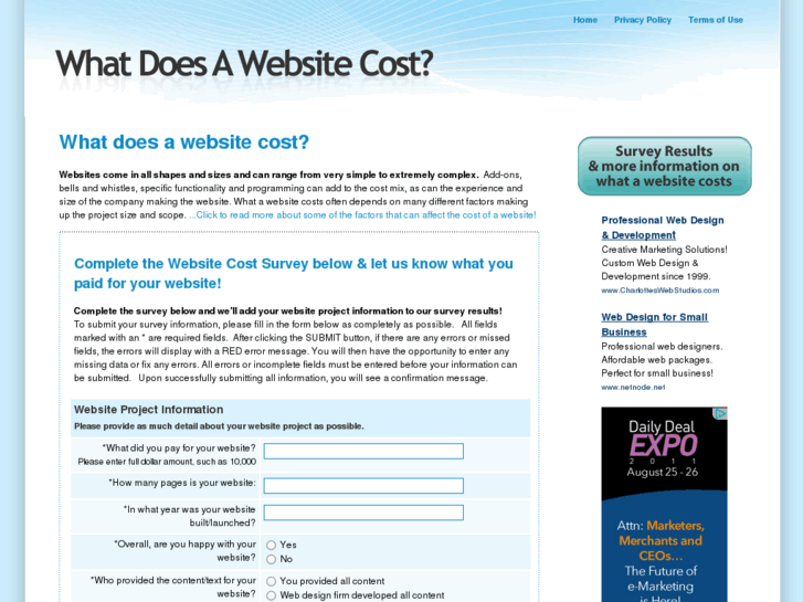 www.whatdoesawebsitecost.org