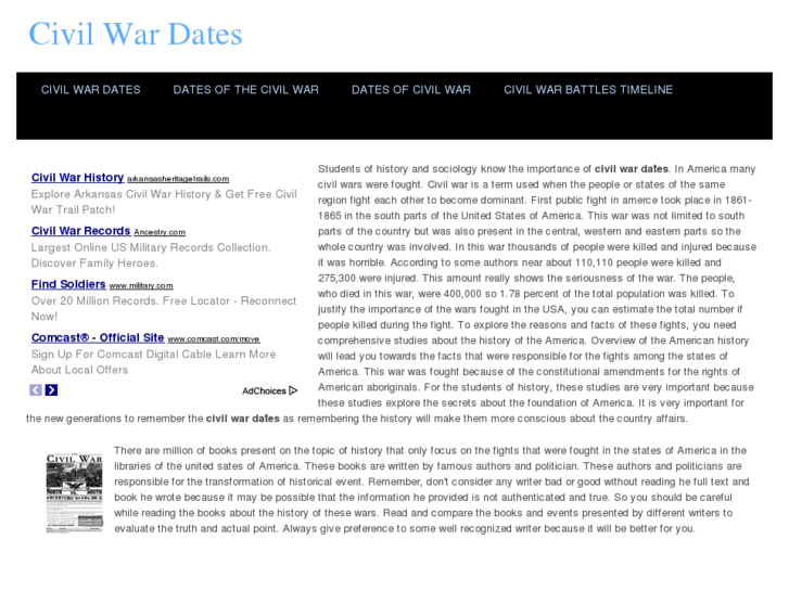 www.civilwardates.net