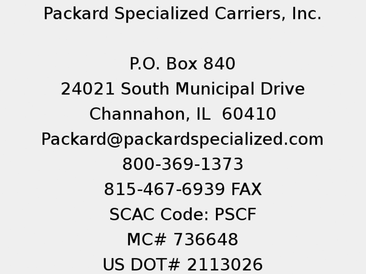 www.packardspecializedcarriers.com