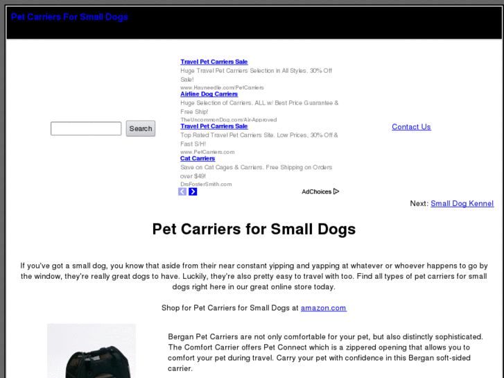 www.petcarriersforsmalldogs.com