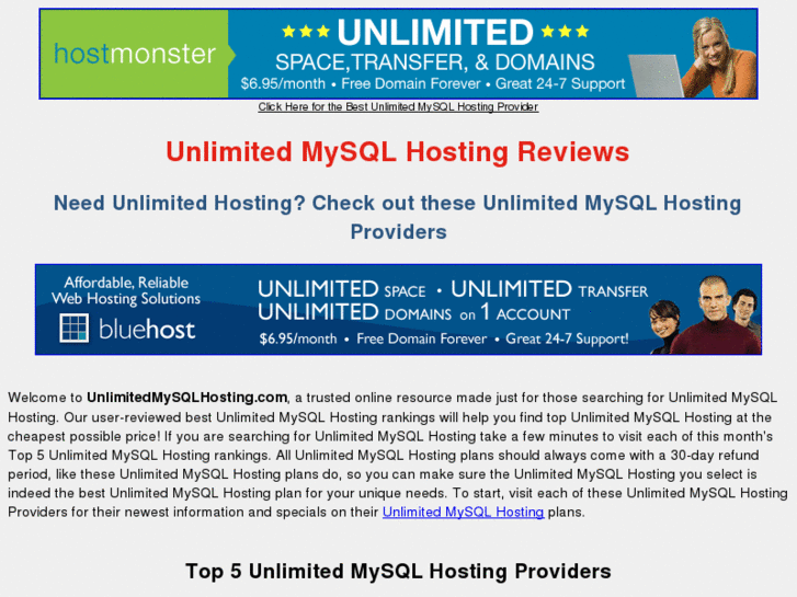 www.unlimitedmysqlhosting.com