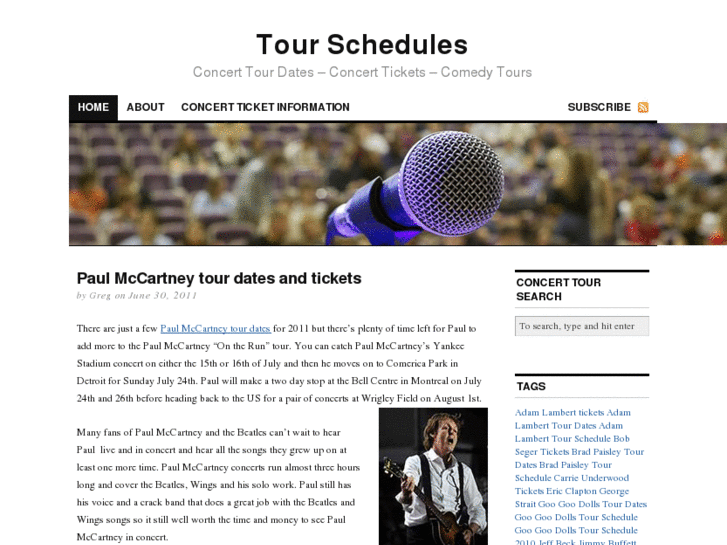 www.tour-schedule.com