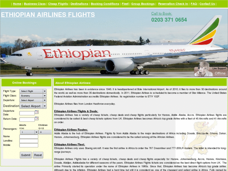 www.ethiopianairlinesflights.com