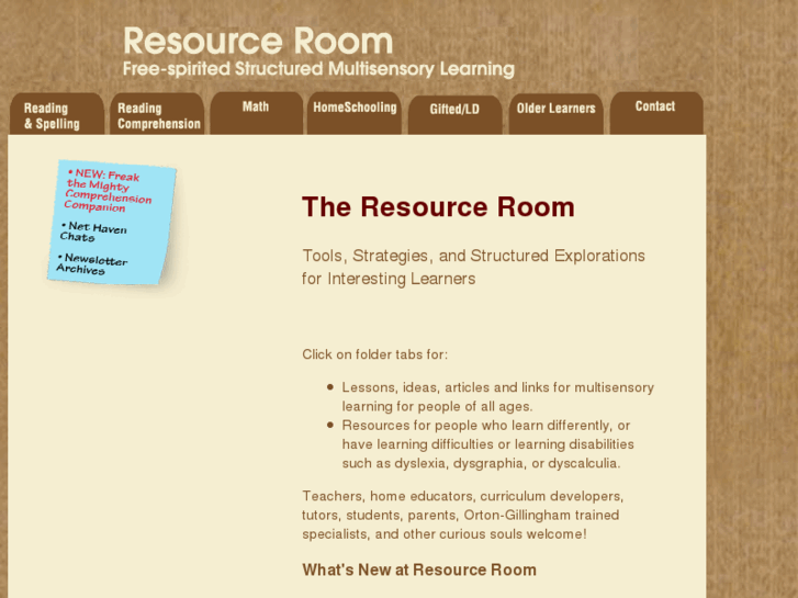 www.resourceroom.net