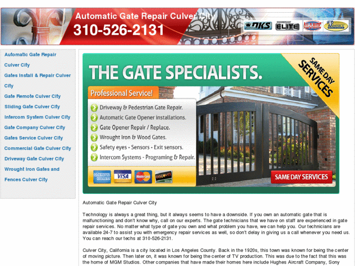 www.automaticgaterepairculvercity.com