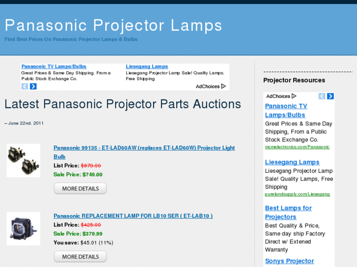 www.panasonicprojectorlamps.net