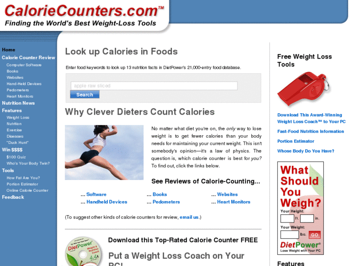 www.caloriecounters.com