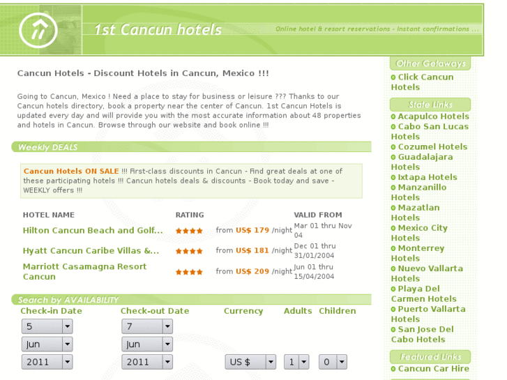 www.1stcancunhotels.com