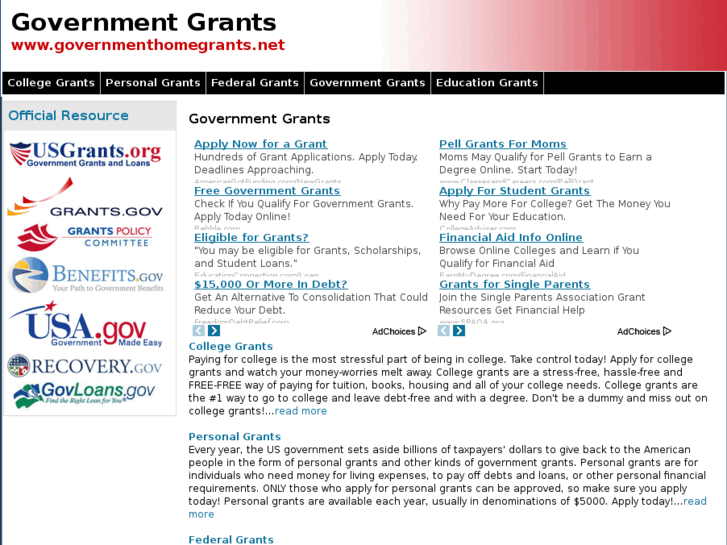 www.governmenthomegrants.net