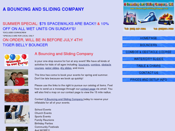 www.abouncingandslidingcompany.com