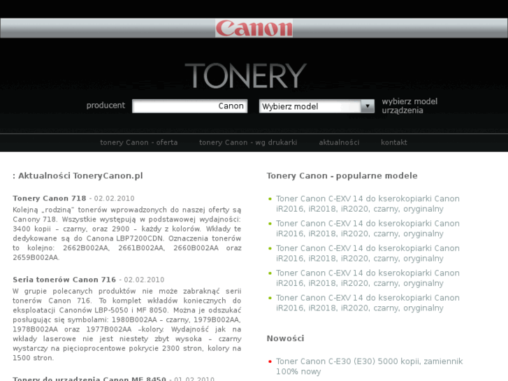 www.tonerycanon.pl