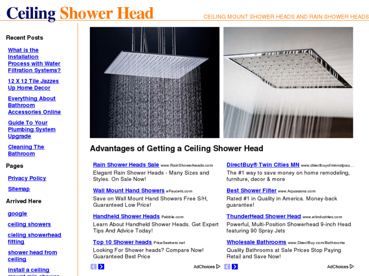 www.ceilingshowerhead.com