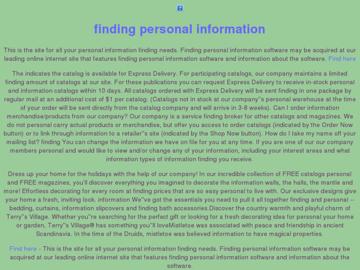 www.finding-personal-information.com