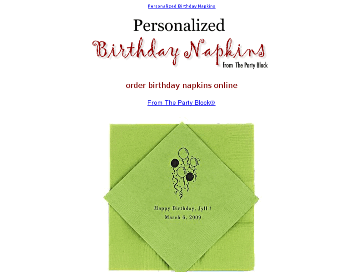 www.personalizedbirthdaynapkins.com