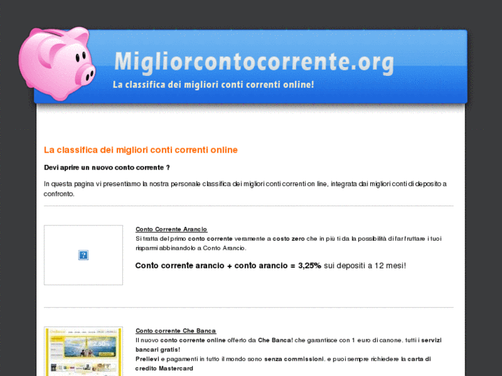 www.migliorcontocorrente.org