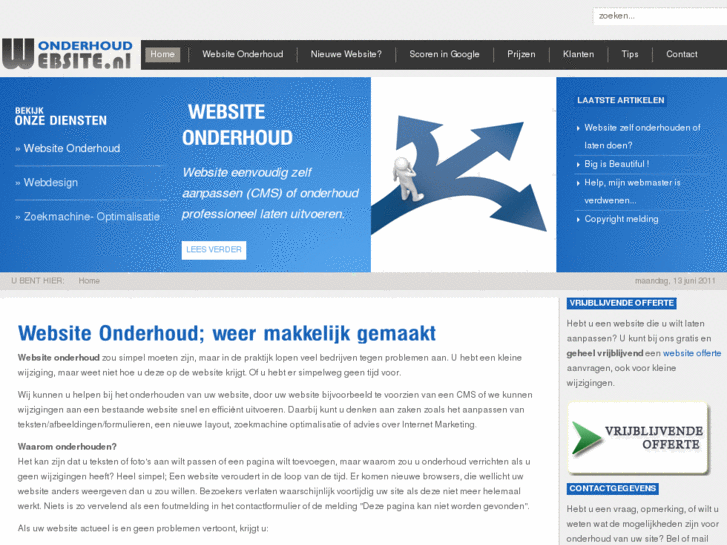 www.onderhoudwebsite.nl