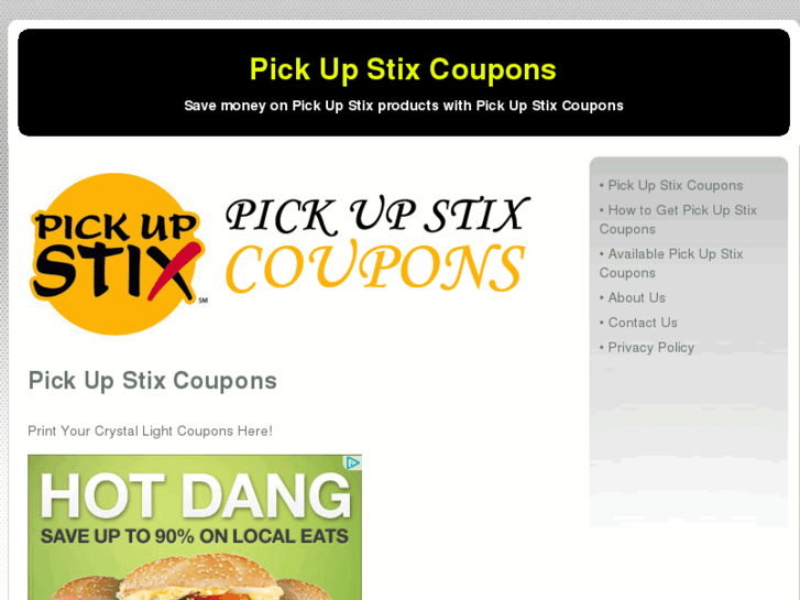 www.pickupstixcoupons.net