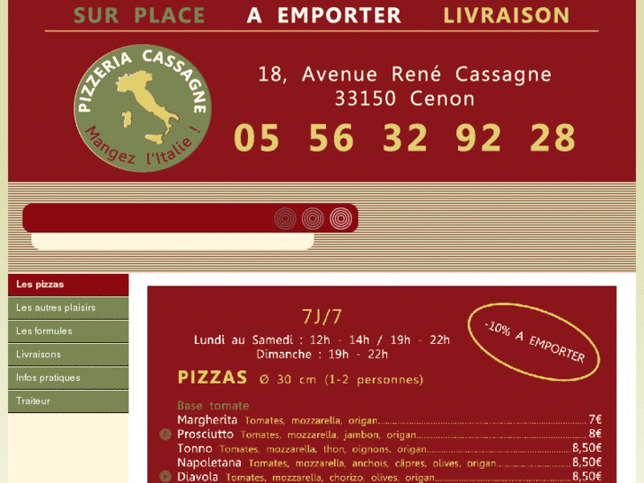 www.pizzeriacassagne.com