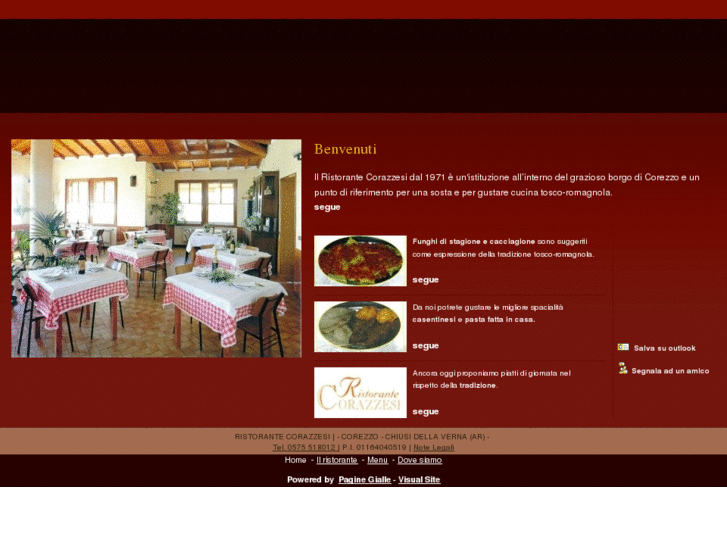 www.ristorantecorazzesicorezzospecialitacasentinesi.com