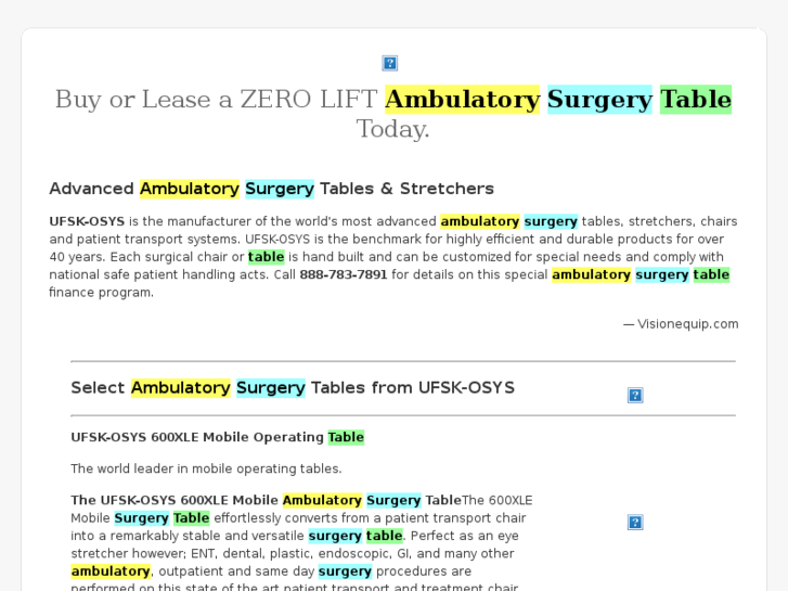 www.ambulatorysurgerytable.com