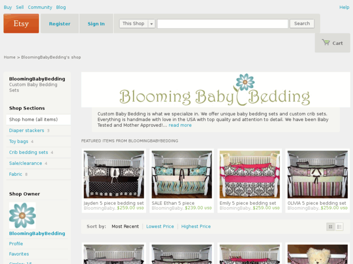 www.bloomingbabybedding.com