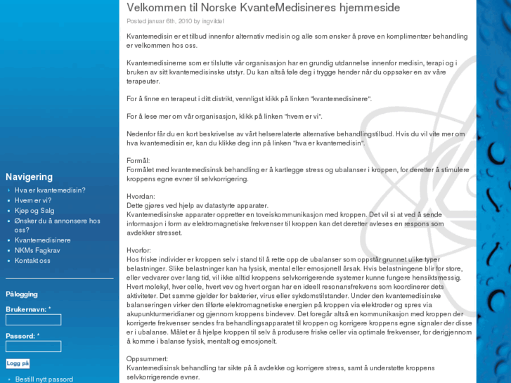 www.norskekvantemedisinere.no