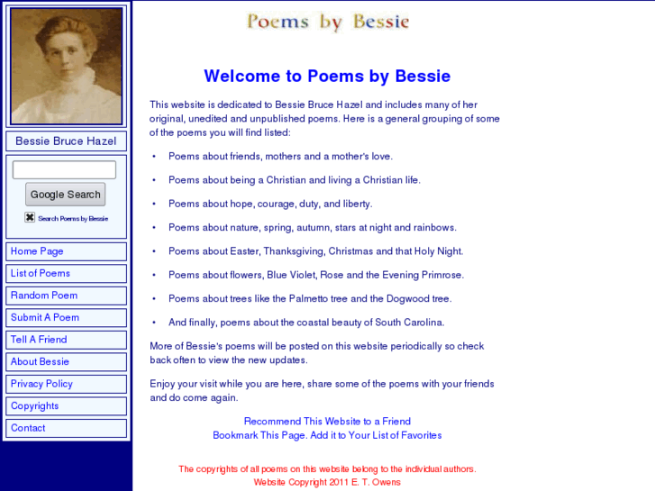 www.poemsbybessie.com