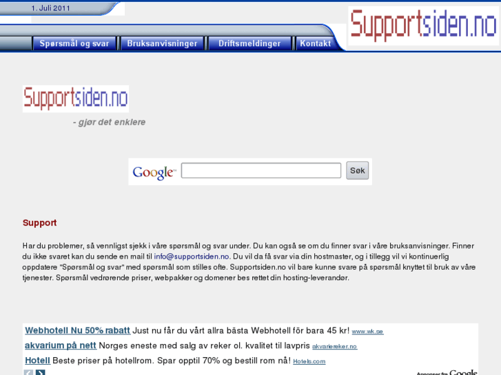 www.supportsiden.no