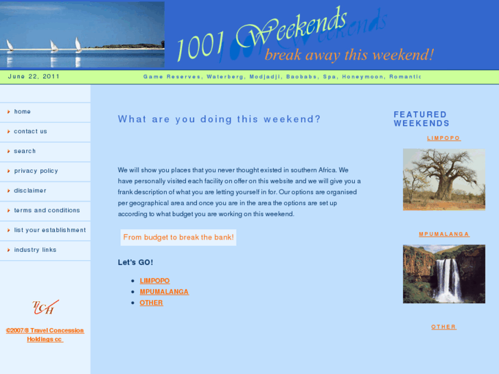 www.1001weekends.co.za