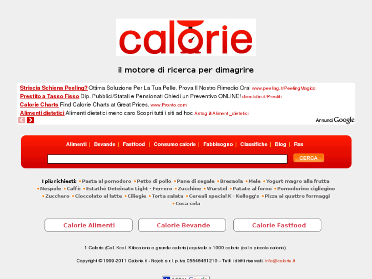 www.calorie.it