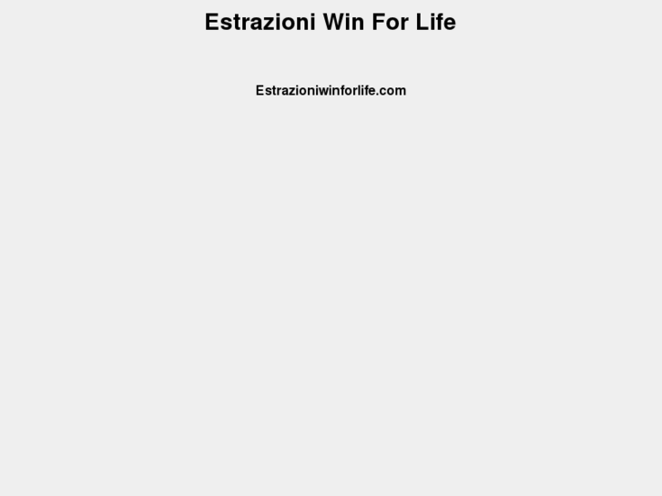 www.estrazioniwinforlife.com