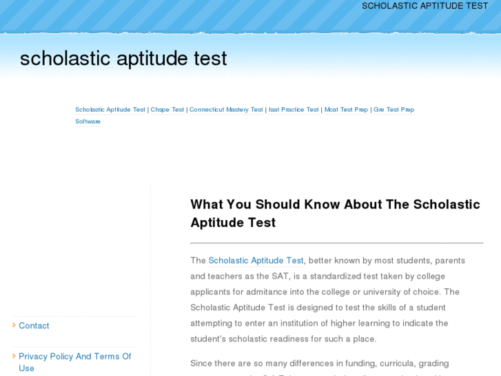 www.scholasticaptitudetest.info