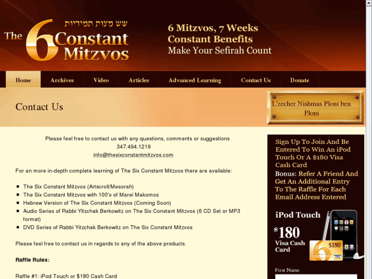 www.the6constantmitzvot.com