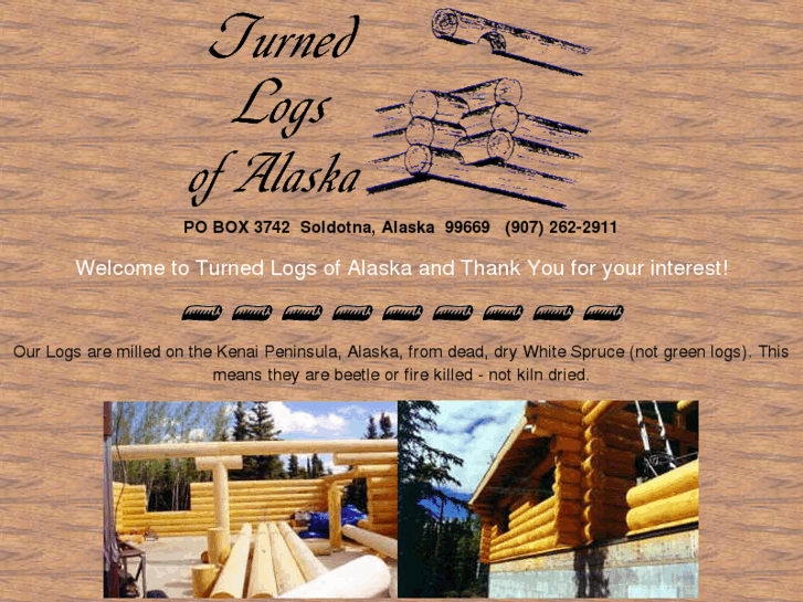 www.turnedlogsofalaska.com