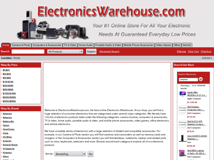 www.electronicswarehouse.com