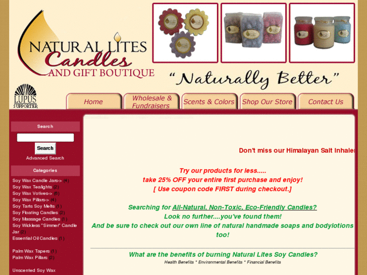 www.naturallitescandles.com