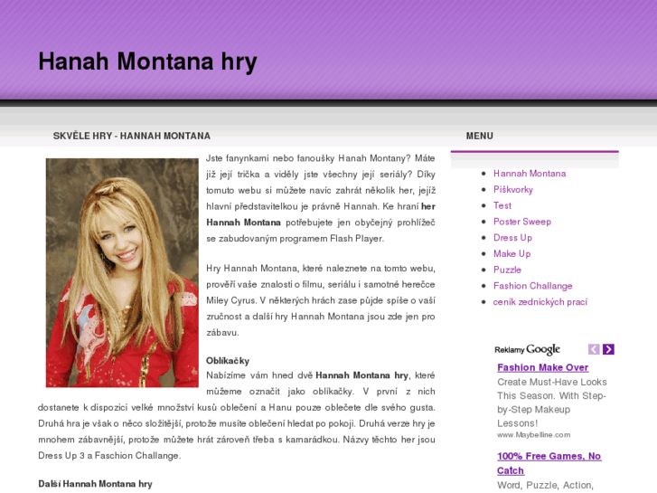 www.hannah-montana-hry.cz